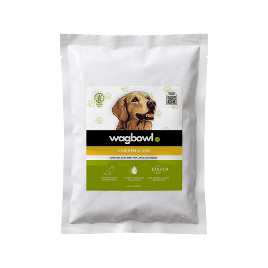 Wagbowl Chicken & Veg Grain-Free fresh dog food 1kg pouch