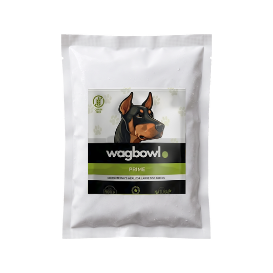 Wagbowl Prime high-protein fresh dog food 1kg pouch